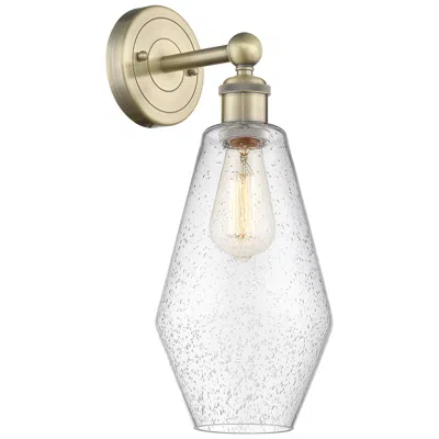 Innovations Lighting Edison Cindyrella 16.5"high Antique Brass Sconce With Seedy Shade In Gold
