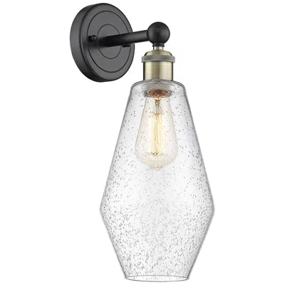 Innovations Lighting Edison Cindyrella 16.5"high Black Antique Brass Sconce With Seedy Shad