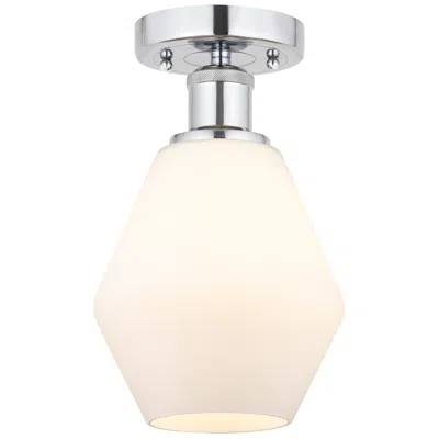 Innovations Lighting Edison Cindyrella 6" Polished Chrome Semi Flush Mount W/ Cased White S