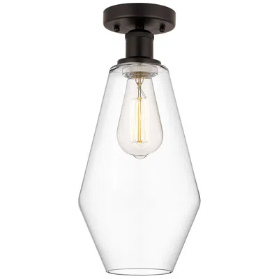 Innovations Lighting Edison Cindyrella 7" Oil Rubbed Bronze Semi Flush Mount W/ Clear Shade