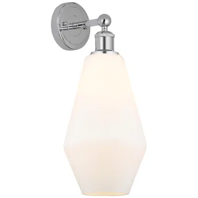 Innovations Lighting Edison Cindyrella 7" Polished Chrome Sconce W/ Cased Matte White Shade