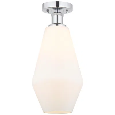 Innovations Lighting Edison Cindyrella 7" Polished Chrome Semi Flush Mount W/ Cased White S