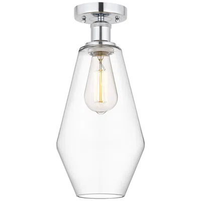 Innovations Lighting Edison Cindyrella 7" Polished Chrome Semi Flush Mount W/ Clear Shade
