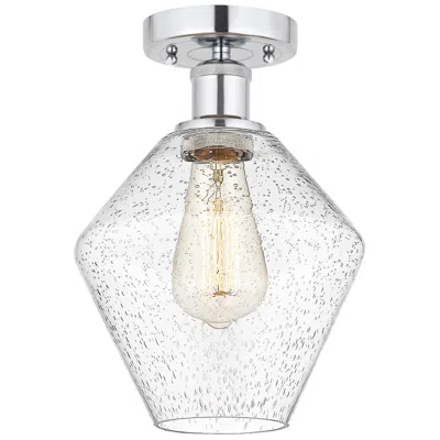 Innovations Lighting Edison Cindyrella 8" Polished Chrome Semi Flush Mount W/ Seedy Shade