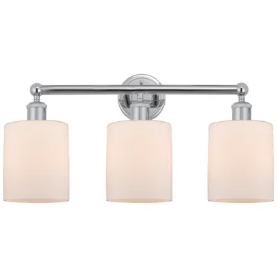 Innovations Lighting Edison Cobbleskill 23" 3-light Polished Chrome Bath Light W/ White Sha