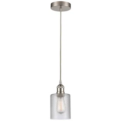 Innovations Lighting Edison Cobbleskill 5" Brushed Satin Nickel Mini Pendant W/ Clear Shade