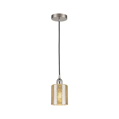 Innovations Lighting Edison Cobbleskill 5" Brushed Satin Nickel Mini Pendant W/ Mercury Sha