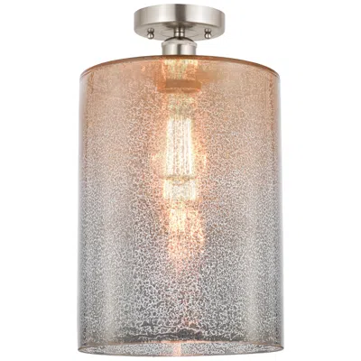 Innovations Lighting Edison Cobbleskill  9" Semi-flush Mount - Brushed Satin Nickel - Mercu In Multi