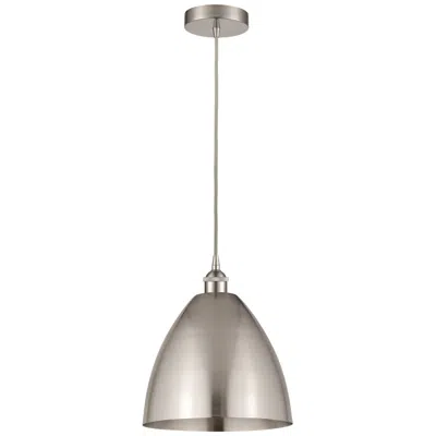 Innovations Lighting Edison Dome 12"w Brushed Nickel Corded Mini Pendant W/ Brushed Nickel