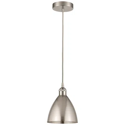 Innovations Lighting Edison Dome 7.5"w Brushed Nickel Corded Mini Pendant Brushed Nickel Sh