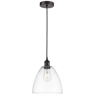 Innovations Lighting Edison Dome 9" Oil Rubbed Bronze Cord Hung Mini Pendant W/ Clear Shade