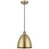 Innovations Lighting Edison Dome 9"w Antique Brass Corded Mini Pendant W/ Antique Brass Sha In Gold
