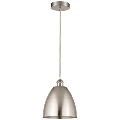 Innovations Lighting Edison Dome 9"w Brushed Nickel Corded Mini Pendant W/ Brushed Nickel S