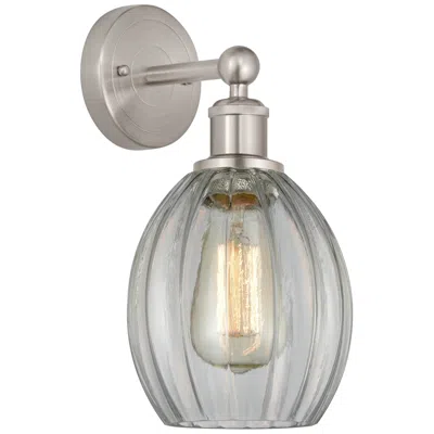 Innovations Lighting Edison Eaton 6" Brushed Satin Nickel Sconce W/ Clear Shade In Multi