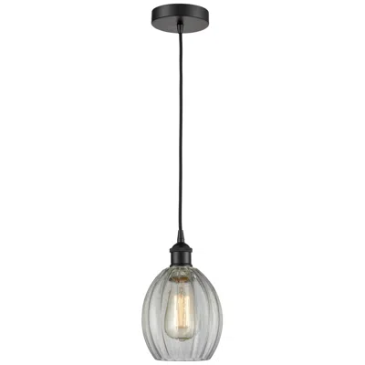 Innovations Lighting Edison Eaton 6" Wide Matte Black Mini Pendant