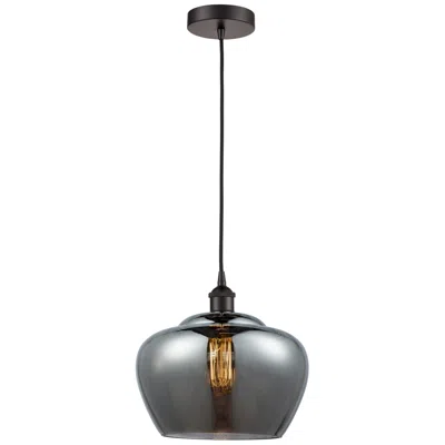 Innovations Lighting Edison Fenton 11" Oil Rubbed Bronze Mini Pendant W/ Plated Smoke Shade