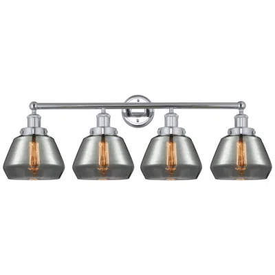 Innovations Lighting Edison Fulton 34" 4-light Polished Chrome Bath Light W/ Plated Smoke S