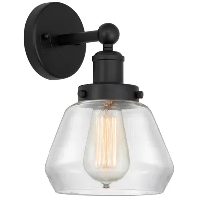 Innovations Lighting Edison Fulton 7" Matte Black Sconce W/ Clear Shade