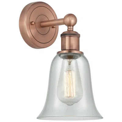 Innovations Lighting Edison Hanover 13.5"high Antique Copper Sconce With Fishnet Shade
