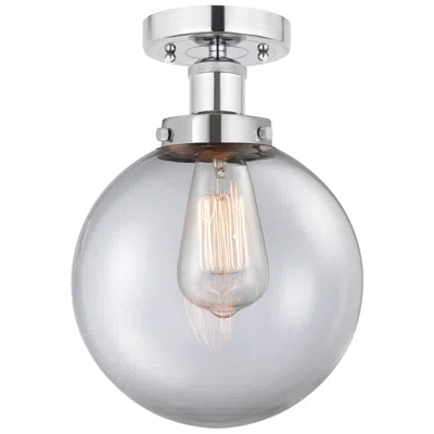 Innovations Lighting Edison Large Beacon 7" Polished Chrome Semi Flush Mount W/ Clear Shade