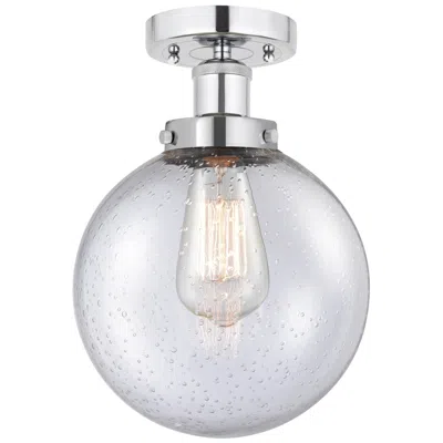 Innovations Lighting Edison Large Beacon 7" Polished Chrome Semi Flush Mount W/ Mercury Sha