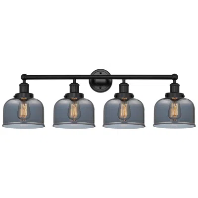 Innovations Lighting Edison Large Bell 34" 4-light Matte Black Bath Light W/ Plated Smoke S