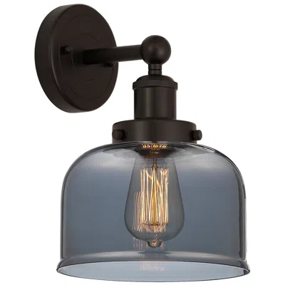 Innovations Lighting Edison Large Bell 7" Oil Rubbed Bronze Sconce W/ Plated Smoke Shade