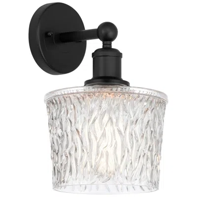 Innovations Lighting Edison Niagra 7" Matte Black Sconce W/ Clear Shade