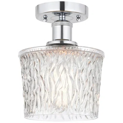 Innovations Lighting Edison Niagra  7" Semi-flush Mount - Polished Chrome - Clear Shade