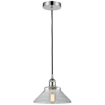 Innovations Lighting Edison Orwell 8" Polished Chrome Cord Hung Mini Pendant W/ Clear Shade