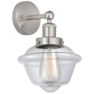 Innovations Lighting Edison Oxford 7" Brushed Satin Nickel Sconce W/ Clear Shade In Multi