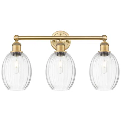 Innovations Lighting Edison Preston 24"w 3-lt Brushed Brass Bath Light W/ Clear Bulb Shade