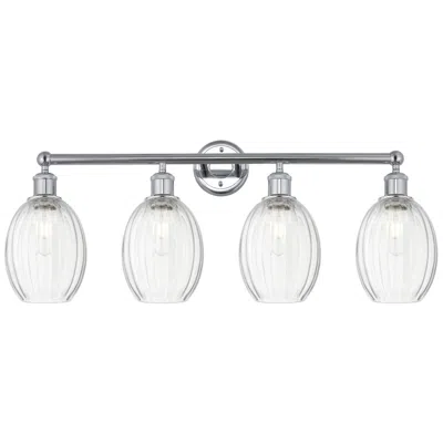 Innovations Lighting Edison Preston 33"w 4 Light Chrome Vanity Light W/ Clear Bulb Shade