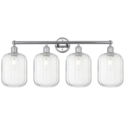 Innovations Lighting Edison Preston 34"w 4 Light Chrome Vanity Light W/ Clear Jar Shade