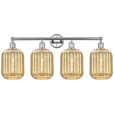 Innovations Lighting Edison Preston 34"w 4 Light Chrome Vanity Light W/ Mercury Jar Shade