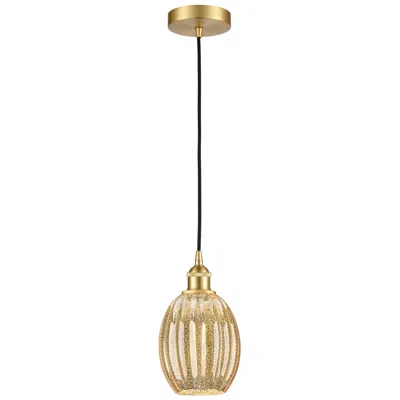 Innovations Lighting Edison Preston 6"w Gold Cord Hung Mini Pendant W/ Mercury Bulb Shade