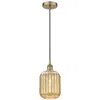 Innovations Lighting Edison Preston 7"w Brass Cord Hung Mini Pendant With Mercury Jar Shade In Gold