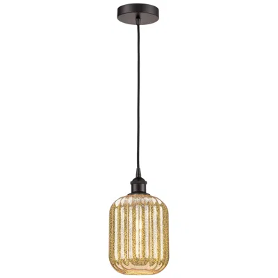 Innovations Lighting Edison Preston 7"w Oiled Bronze Cord Mini Pendant W/ Mercury Jar Shade