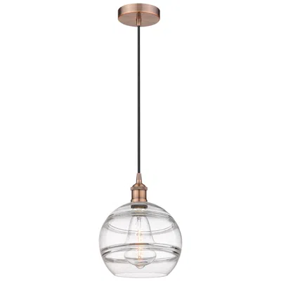 Innovations Lighting Edison Rochester 10" Wide Antique Copper Corded Mini Pendant W/ Clear