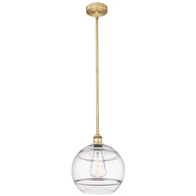 Innovations Lighting Edison Rochester 12" Wide Brushed Brass Stemmed Mini Pendant W/ Clear
