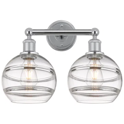 Innovations Lighting Edison Rochester 17" Wide 2 Light Polished Chrome Bath Light W/ Clear