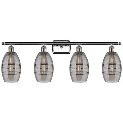Innovations Lighting Edison Rochester 32.88"w 4-light Copper Bath Vanity Light W/ Smoke Sha