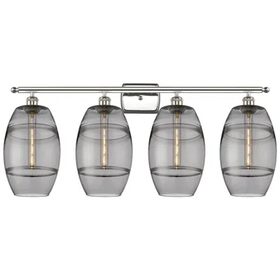 Innovations Lighting Edison Rochester 32.88"w 4-light Polished Nickel Bath Light W/ Clear S