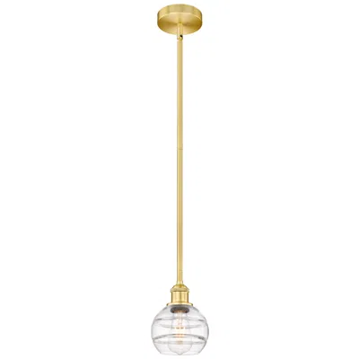 Innovations Lighting Edison Rochester 5.88" Wide Satin Gold Stemmed Mini Pendant W/ Clear S
