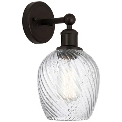 Innovations Lighting Edison Salina 5" Oil Rubbed Bronze Sconce W/ Clear Spiral Fluted Shade
