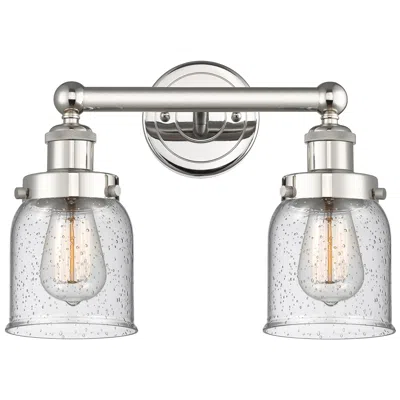 Innovations Lighting Edison Small Bell 15.5"w 2 Light Polished Nickel Bath Light W/ Seedy S