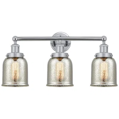 Innovations Lighting Edison Small Bell 25" 3-light Polished Chrome Bath Light W/ Mercury Sh
