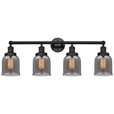 Innovations Lighting Edison Small Bell 34" 4-light Matte Black Bath Light W/ Plated Smoke S