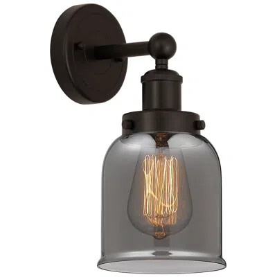 Innovations Lighting Edison Small Bell 7" Oil Rubbed Bronze Sconce W/ Plated Smoke Shade