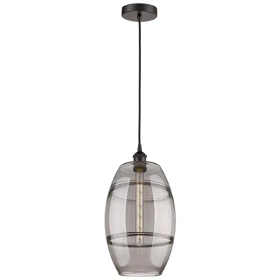 Innovations Lighting Edison Vaz 10"w Oil Rubbed Bronze Corded Mini Pendant W/ Light Smoke S